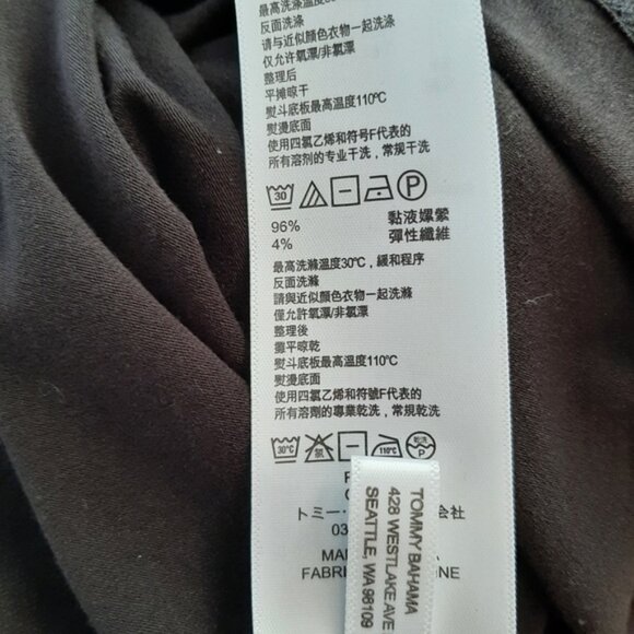 TOMMY BAHAMA Faux Wrap Short Sleeve Soft & Stretchy Dress Black Sz M - Picture 13 of 13